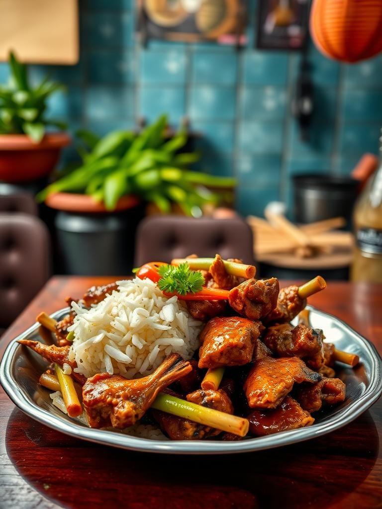 AYAM PENYET, DENDENG BERLADO