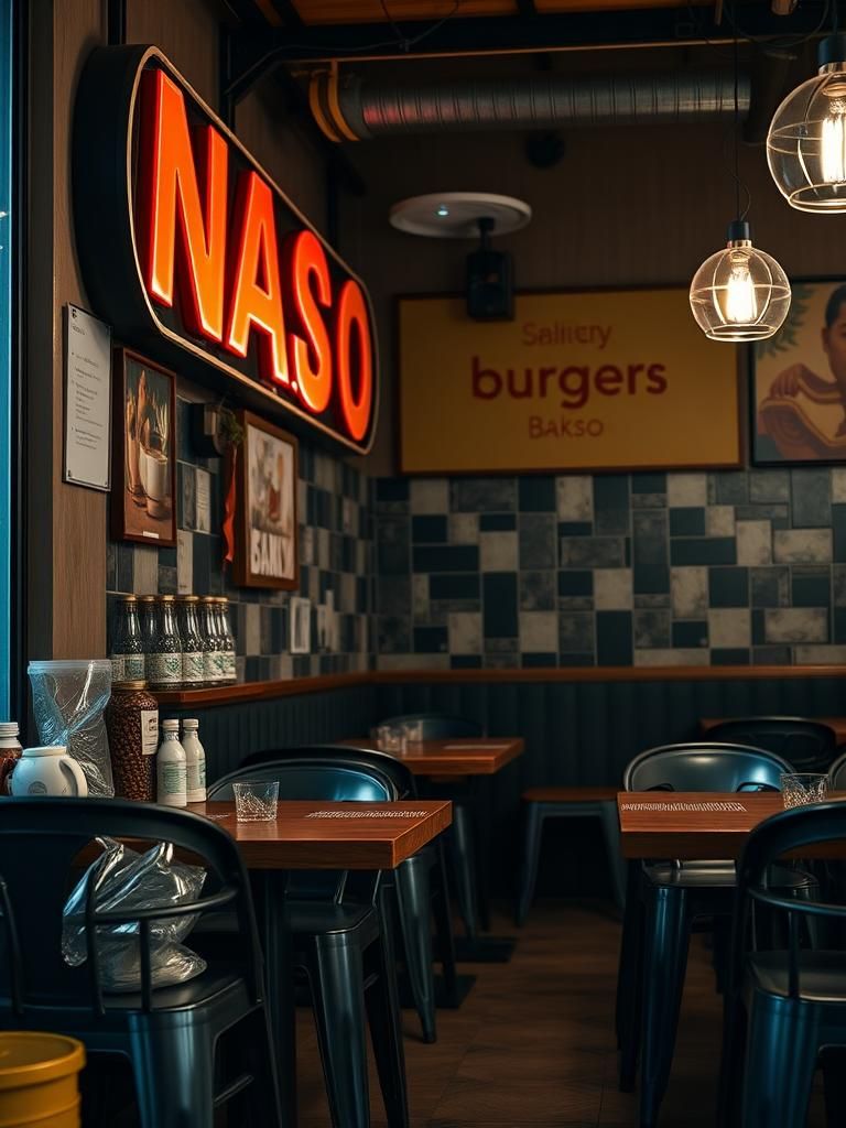 NAS burger and Bakso 1 NAS burger and Bakso