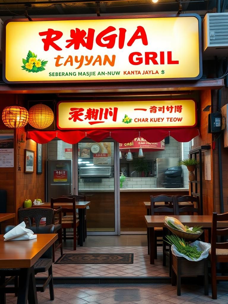 Rangka Ayam Grill & Char Kuey Teow (Seberang Masjid An-Nur Kampar)